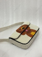 Pochette de soirée OEM pour femme, motif chiot perlé à la main, fermeture à loquet, doublure polyester, marque privée, vente en gros, export