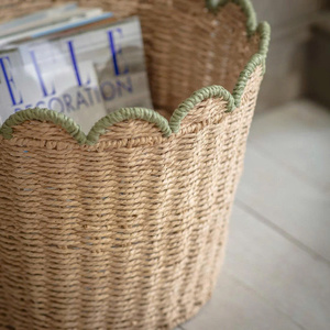 Kids <b>Storage</b> <b>Basket</b> for <b>Toys</b> Children Nursery Organizer <b>Basket</b> Baby Room Decorative Laundry <b>Basket</b> OEM ODM Natural Woven - Product Image 2