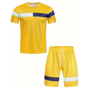 Conjunto de Camiseta y Pantalones Cortos de Verano para Hombre, Diseño 2026, Informal, Transpirable, de Manga Corta, Dos Piezas, Ropa Deportiva Cómoda - Product Image 1