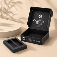 Boîte d'expédition en carton ondulé de qualité supérieure avec impression couleur sur feuille d'argent, séparateur en papier, cadeau OEM, gaufrage, pelliculage mat, doublure en éponge