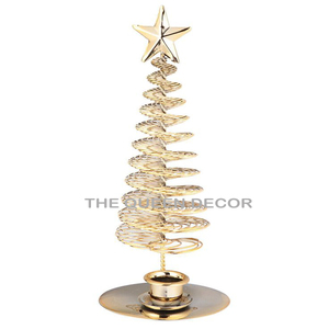Christmas Decor Candle Holder Hollow Christmas <b>Tree</b> Candlestick Christmas Golden Iron <b>Star</b> Xmas Blank Sublimation - Product Image 6