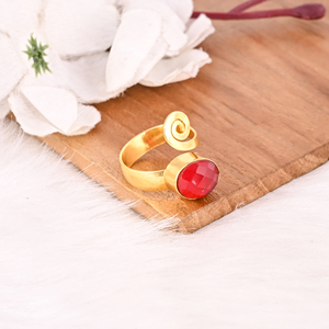 Handmade Nano <b>Garnet</b> Hydro <b>Ring</b> Handmade Gemstone Designer Jewelry for Women - Product Image 4