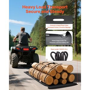 Corda da traino per impieghi gravosi da 2000 libbre in HDPE, doppio uso, per traino di slitta o attrezzature, 110 x 46 pollici - Product Image 5