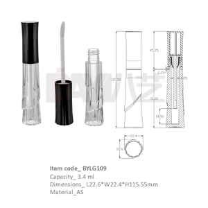 Tube en plastique de forme spéciale pour fard à paupières liquide - Tube de maquillage vide - Product Image 1