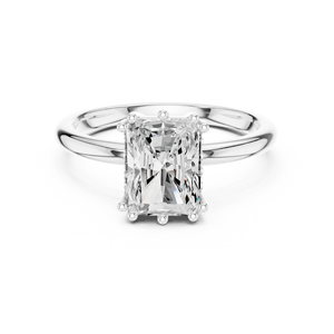 Anillo de Compromiso de Diamante con Corte Corazón de Platino para Mujer, Clásico, Certificado por IGI, Oro Sólido de 14K, Lujoso, para Aniversario o Fiesta - Product Image 1