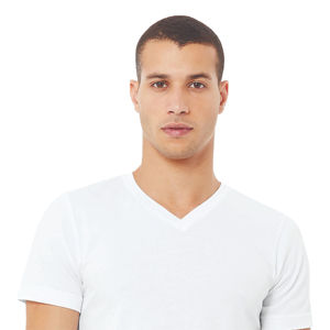 T-shirts col V 100 % coton personnalisables avec logo, respirants, grandes tailles, en jersey, imprimés en gros pour hommes - Product Image 6