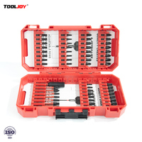 TOOLJOY Pro 56PCS S2 Kit d'embouts à percussion en acier tige hexagonale antidérapante et mallette de rangement pour équipement de construction et entretien industriel