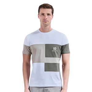 Custom Color Block T <b>Shirt</b> Men Casual Short Sleeve Crew Neck Cotton Streetwear Fashion Blank Wholesale Manufacturer - Product Image 1