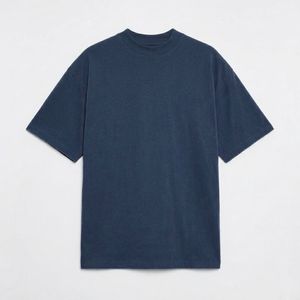 Camiseta de algodón de color liso oversize para hombre, manga corta, cuello redondo, estilo casual urbano, tops holgados, diseño liso, ¡gran oferta! - Product Image 4