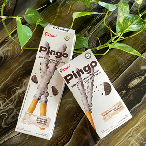 SET WHITE BOXES PINGO MILK CHOCOLATE <b>BISCUITS</b> COCOA CRUMB 32G & 49.5G - Product Image 2