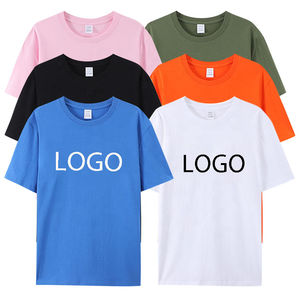 Camiseta de Algodón Lisa para Mujer, Talla Grande, Hombros Caídos, Cuello Redondo, Color Blanco y Negro, Personalizable - Product Image 1