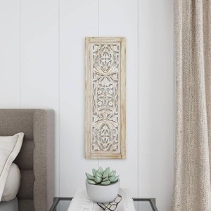 Panneau mural géométrique en bois de Sheesham sculpté - Art mural suspendu - Vente en gros Inde - Product Image 4