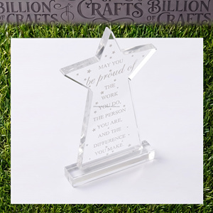 Trofeo de Premio Personalizado en Forma de Estrella de Cristal Transparente, Premio de Reconocimiento Personalizado, Regalo Corporativo de Logro Moderno al por Mayor - Product Image 5