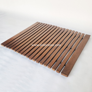 Tapis de douche en teck naturel fait main antidérapant pour la décoration moderne de la maison - Product Image 4