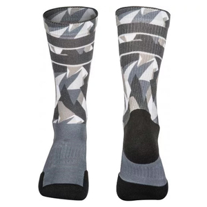 Chaussettes de cyclisme mi-hautes à motif géométrique, respirantes, en spandex et polyester, pour adultes, chaussettes de sport d'été, qualité supérieure, chaussettes personnalisées - Product Image 6