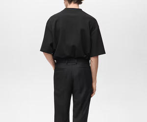 Top Quality 260GSM Heavy Weight <b>Box</b> Fit 100% Cotton <b>Drop</b> Shoulder Oversized Cropped Boxy Plus Size T Shirts for Men - Product Image 2