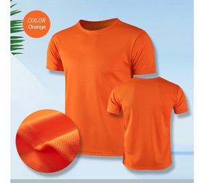 Camiseta de Trabajo de Manga Corta con Cuello Redondo de Secado Rápido, Bordado de Logotipo Personalizado OEM de Fábrica BD CHINA, Impresión de Logotipo Personalizado - Product Image 3