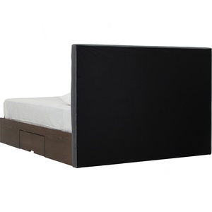 Modern Upholstered <b>Panel</b> Bed Fabric <b>Headboard</b> Platform Bed Wood Storage Drawer Bed Frame - Product Image 5