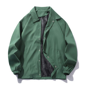 Chaqueta Deportiva Ligera para Hombre, Estilo Gabardina, para Primavera y Otoño, con Botones y Cuello Camisero, Cortavientos Informal - Product Image 1