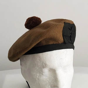 Chapeau Balmoral en laine écossaise 100% pure, fait main, marron, de haute qualité, avec Toorie, modèle 2026 - Product Image 2