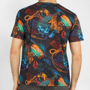 T-shirt en coton 100% pour homme, coupe ample, imprimé par sublimation, matière légère et résistante, vêtement décontracté. - Product Image 4