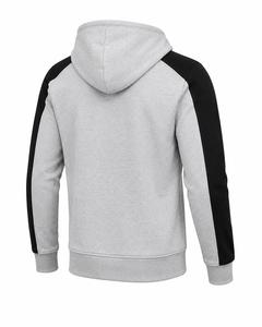 <b>Men's</b> Hooded <b>Zip</b>-<b>Up</b> Sweatshirt With Black Raglan Sleeves And Pockets Casual Regular Fit French Terry Fabric Autumn Wear - Product Image 6