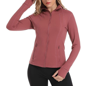 Customized Athletic <b>Jacket</b> Custom Logo Gym Wear Zip up <b>Yoga</b> <b>Jackets</b> Fitness Gym <b>Jacket</b> for Women - Product Image 3