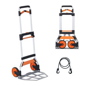Carrello Portatile Pieghevole in Alluminio con Manico Telescopico, Capacità di Carico 135 kg, per Trasporto e Movimentazione - Product Image 1