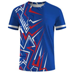 เสื้อยืดผู้ชายพรีเมียม ผ้าฝ้าย 100% ระบายอากาศ แห้งเร็ว เป็นมิตรกับสิ่งแวดล้อม พิมพ์ลายแบบซับลิเมชั่น ผ้าฟลีซ 300 กรัม ทรงปกติ สั่งทำได้ - Product Image 1