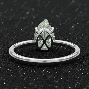 Authentic Original Luxury Flame Cut Diamond <b>Ring</b> – High End Bespoke <b>Solitaire</b> Engagement <b>Ring</b> Premium Fine Jewelry - Product Image 2