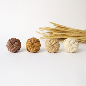 Crafted in Vietnam natural rattan knobs and <b>handles</b> wholesale supply cabinet knob <b>door</b> <b>handle</b> - Product Image 3