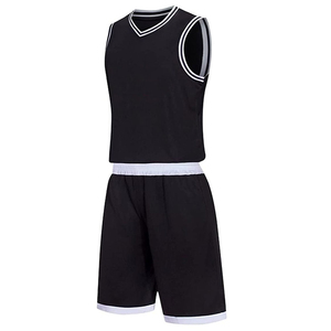 Ensemble de maillot de basket-ball vert unisexe sans manches, col en V, respirant, en polyester, short coupe classique, vêtements de sport pour toutes les saisons - Product Image 6