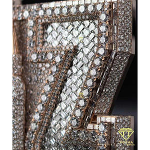 จี้เพชรทรงกระสุน Iced CB4Z ประดับเพชร VVS Lab Grown Diamond รับรองโดย GIA ชุบโรเดียม เงินแท้ 925 สไตล์สตรีทแวร์สั่งทำพิเศษ - Product Image 3