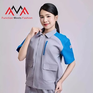 Vêtements de travail FMF pour hommes, en tissu TC respirant, durable, confortable, haute visibilité, résistant aux déchirures, couleur anthracite, manches courtes - Product Image 5
