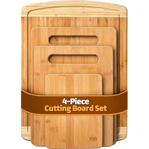 Tabla de cortar de bambú hecha a mano con canal para jugos |   Utensilios de Cocina al por Mayor - Product Image 3