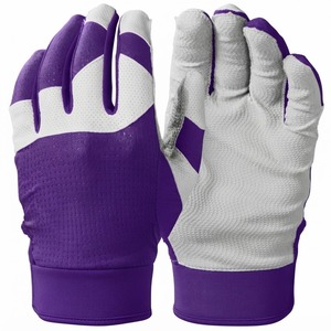 Purple Batting <b>Gloves</b> Unisex Adult Ambidextrous Breathable <b>Knit</b> Fabric Pull On Training <b>Glove</b> - Product Image 1