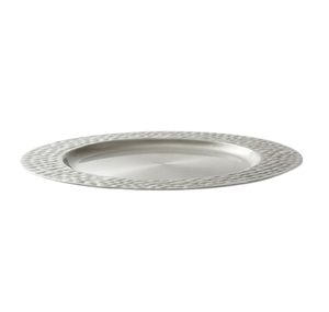 Assiette de service alimentaire en argent martelé, assiette de présentation pour service de dîner, organisateur de mariage, vaisselle pour traiteur et événements - Product Image 6