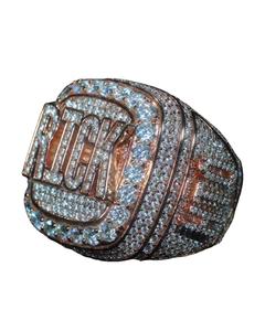 Novedades Último diseño Joyería de lujo T Letras del alfabeto Baguette y redondo VVS Moissanite Plata Hip Hop Anillos personalizados - Product Image 1