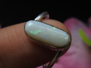 Australian <b>Opal</b> Gemstone <b>Ring</b>-<b>Silver</b> Classic Bezel Setting Multi Fire <b>Opal</b> Wedding Anniversary Party <b>Ring</b>-6US Size Handmade - Product Image 2