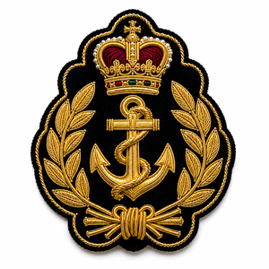 Customized Vintage <b>Sew</b>-On Lace Safety <b>Pin</b> Embroidered Crest Badge Patch Official Embroidery Patches Blazer Material - Product Image 1