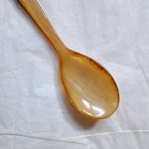 Natural Buffalo Horn Kitchen Cutlery Spoons Horn <b>Fork</b> Customized Horn Spoon Handle Design Made Flatware Tea Spoon Used - Product Image 2
