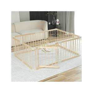 Parque Infantil de Madera Ecológico, Plegable, de Diseño Moderno, con Acabado Suave y Seguro, Centro de Actividades de 4/6/8 Paneles, Hecho en Vietnam - Product Image 6