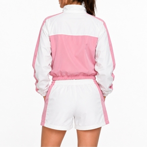 Women Windbreaker Shorts Set Lightweight Casual Streetwear Activewear Tracksuit Lightweight Fabric Breathable Wear Comfortable - Product Image 3