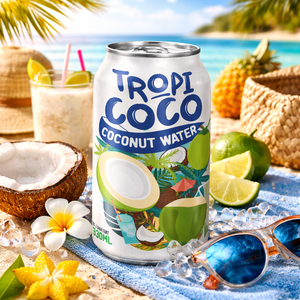 Agua de Coco TropiCoco con Pulpa en Lata de Aluminio de 330 ml, Bebida Natural de Coco, Proveedor OEM/ODM de Marca Privada RFQ - Product Image 3