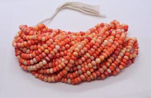 AAA Red Opal Smooth Rondelle Beads 7-7.5 MM Orange Opal Gemstone Beads AAA Fanta Orange Opal Rondelle Loose Gemstone Beads - Product Image 6