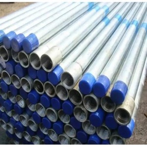 Tuyau rond en acier galvanisé sans soudure, tube en acier doux au carbone, embout rouge pour la construction - Product Image 1