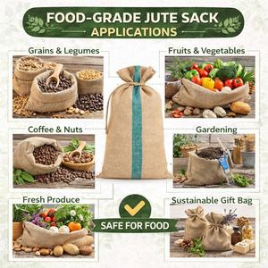 Bolsa de Yute Ecológica de Primera Calidad para Empacar Arroz y Especias, Saco Natural Resistente para 90kg/100kg, Grado Alimenticio Agrícola - Product Image 5