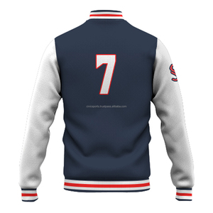 Chaqueta Varsity Casual Ecológica, Transpirable y Resistente al Viento, con Cuello Henry y Cremallera, para Hombre, de Poliéster/Algodón - Product Image 4