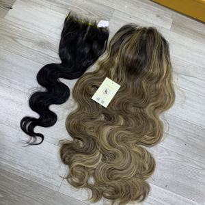 Perruques en cheveux humains naturels noirs et mèches ondulées, avec closure HD suisse 5x5, livraison rapide, pour femme noire - Product Image 4