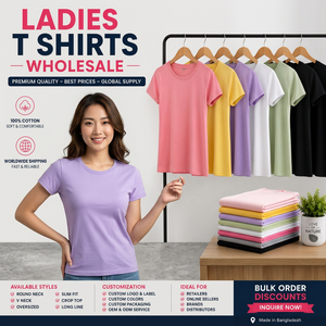 Camiseta de Jersey 100% Algodón para Mujer, Logotipo Personalizado, Manga Corta, Color Sólido, Informal, Ecológica, para Adolescentes, Todas las Temporadas, Hecha en Bangladesh - Product Image 4